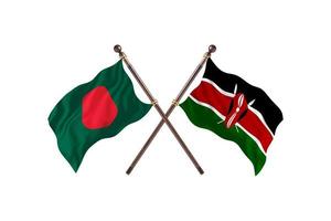 Bangladesh versus Kenya Two Country Flags photo