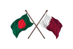 Bangladesh versus Qatar Two Country Flags photo