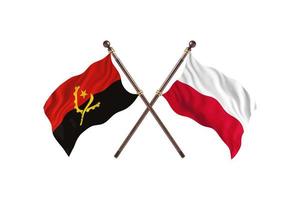 Angola versus Poland Two Country Flags photo