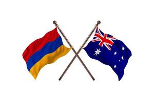 Armenia versus Australia Two Country Flags photo