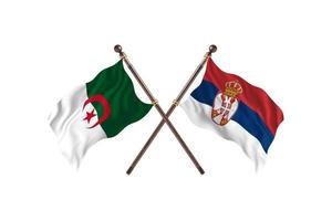 Algeria versus Serbia Two Country Flags photo
