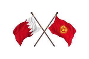 Bahrain versus Kyrgyzstan Two Country Flags photo