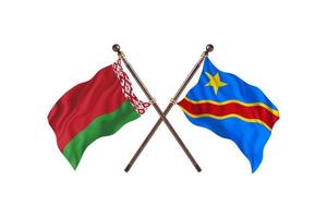 Belarus versus Democratic Republic Congo Two Country Flags photo