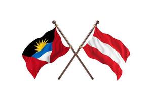 Antigua and Barbuda versus Austria Two Country Flags photo