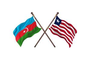 Azerbaijan versus Liberia Two Country Flags photo