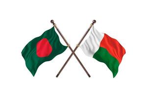 Bangladesh versus Madagascar Two Country Flags photo