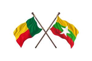 Benin versus Burma Two Country Flags photo