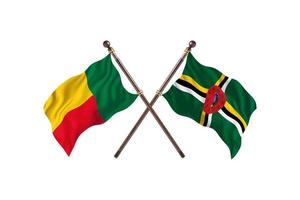 Benin versus Dominica Two Country Flags photo