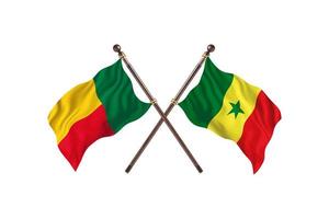 Benin versus Senegal Two Country Flags photo