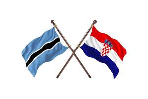 Botswana versus Croatia Two Country Flags photo
