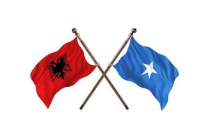 Albania versus Somalia Two Country Flags photo