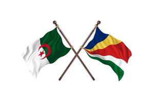 Algeria versus Seychelles Two Country Flags photo