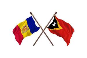 Andorra versus Timor-Leste Two Country Flags photo