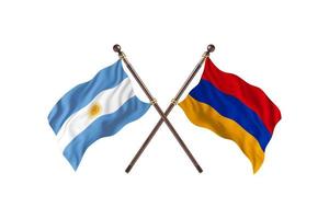 argentina contra armenia dos banderas de paises foto