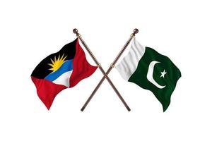 Antigua and Barbuda versus Pakistan Two Country Flags photo