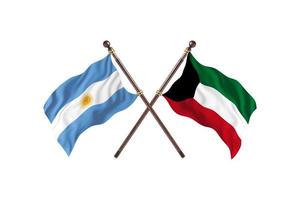 Argentina versus Kuwait Two Country Flags photo