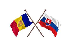 Andorra versus Slovakia Two Country Flags photo