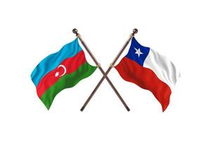azerbaiyán contra chile dos banderas de países foto