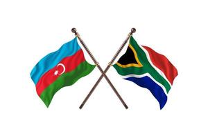 azerbaiyán contra sudáfrica dos banderas de países foto