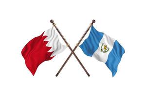 Bahrain versus Guatemala Two Country Flags photo