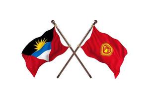 Antigua and Barbuda versus Kyrgyzstan Two Country Flags photo