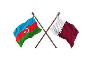 Azerbaijan versus Qatar Two Country Flags photo