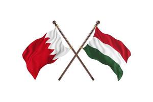 bahrein contra hungría dos banderas de países foto