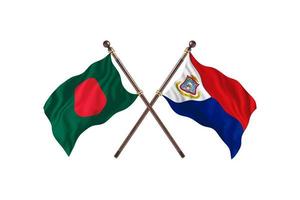 bangladesh versus sint maarten dos banderas de países foto