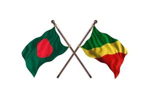 Bangladesh versus Congo republic of the Two Country Flags photo