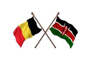 Belgium versus Kenya Two Country Flags photo