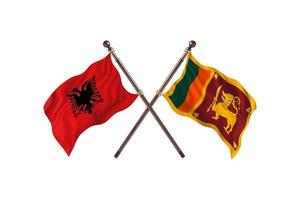 Albania versus Sri Lanka Two Country Flags photo