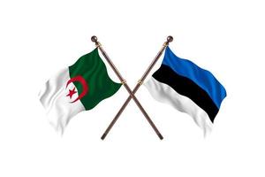 Algeria versus Estonia Two Country Flags photo
