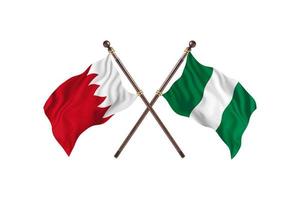 Bahrain versus Nigeria Two Country Flags photo
