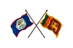 Belize versus Sri Lanka Two Country Flags photo