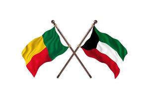 Benin versus Kuwait Two Country Flags photo