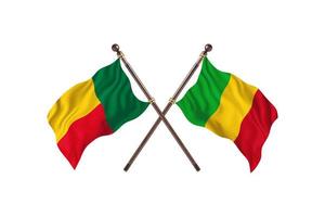 Benin versus Mali Two Country Flags photo