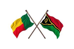 Benin versus Vanuatu Two Country Flags photo