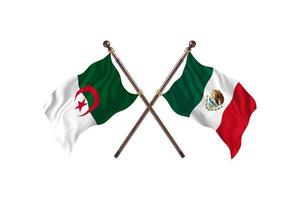 Algeria versus Mexico Two Country Flags photo