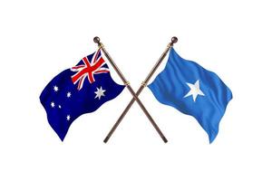 Australia versus Somalia Two Country Flags photo