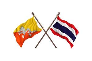 Bhutan versus Thailand Two Country Flags photo