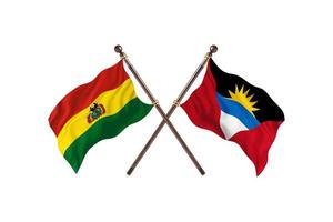 Bolivia versus Antigua and Barbuda Two Country Flags photo