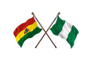 Bolivia versus Nigeria Two Country Flags photo