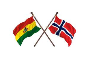 Bolivia versus Norway Two Country Flags photo