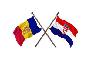 Andorra versus Croatia Two Country Flags photo