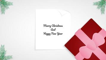 Merry christmas and happy new year greeting vector