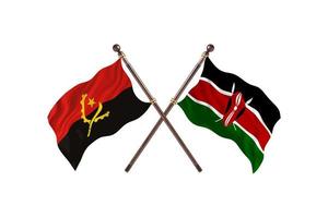 Angola versus Kenya Two Country Flags photo