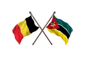 Belgium versus Mozambique Two Country Flags photo