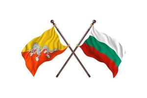 bután contra bulgaria dos banderas de países foto