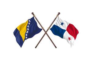 Bosnia versus Panama Two Country Flags photo