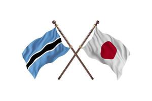 Botswana versus Japan Two Country Flags photo